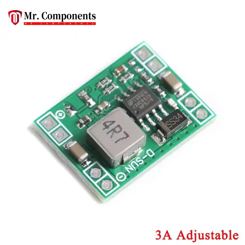 1PCS Ultra-Small DC-DC MP1584 3A 3.3V 5V 9V 12V Adjustable Buck Step Down Converter Power Supply Module for Arduino LM2596