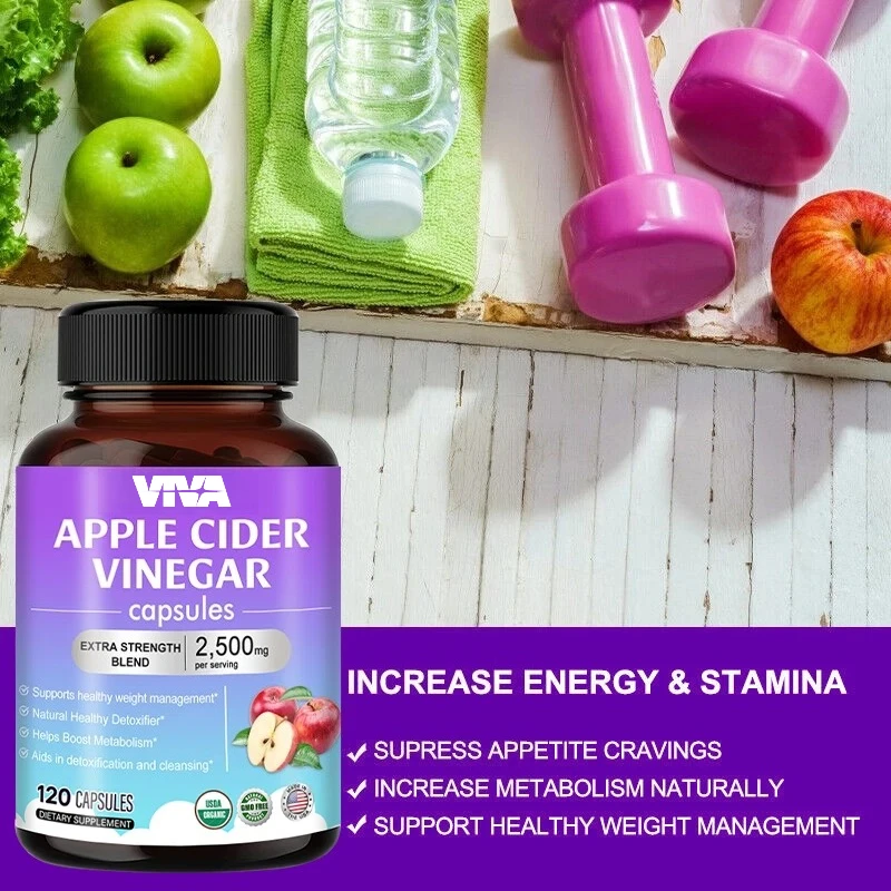 خل التفاح + كبسولات سينمون سيلان - إزالة السموم، حرق الدهون، إدارة الوزن، السموم، قمع الشهية، دعم الطاقة