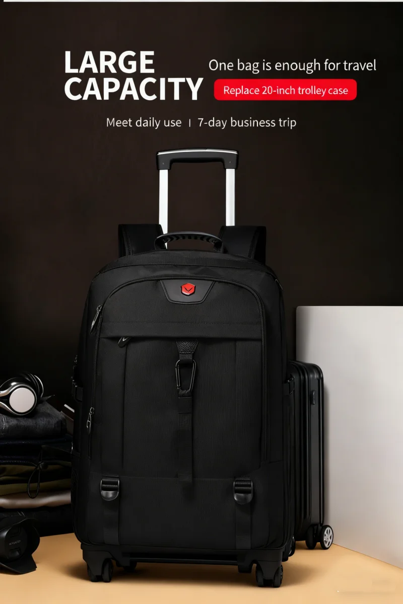 

50L 80L Men's Travel Backpack Large Capacity Expandable Carry-On Luggage Bag Casual Travel Multi-Compartment Storage Backpack