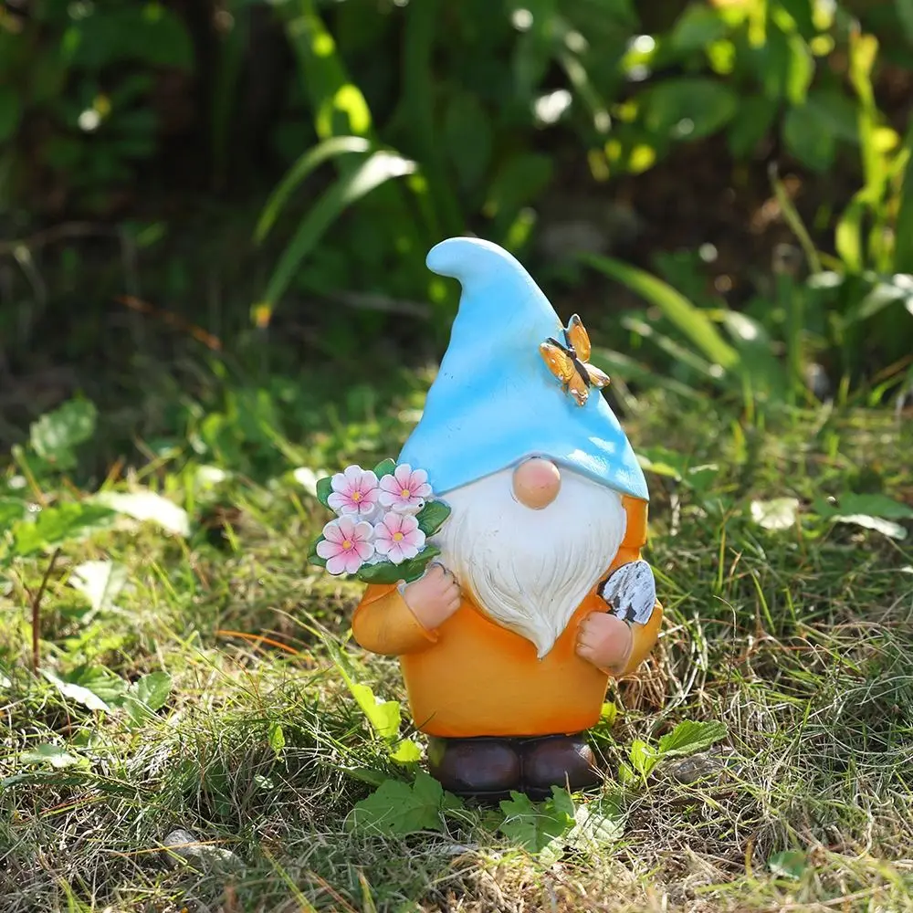 

Resin Gnome Dwarf Flower Pot Cartoon Cute Dwarf Statue Vase Decorative Hydroponic Flower Holder Balcony