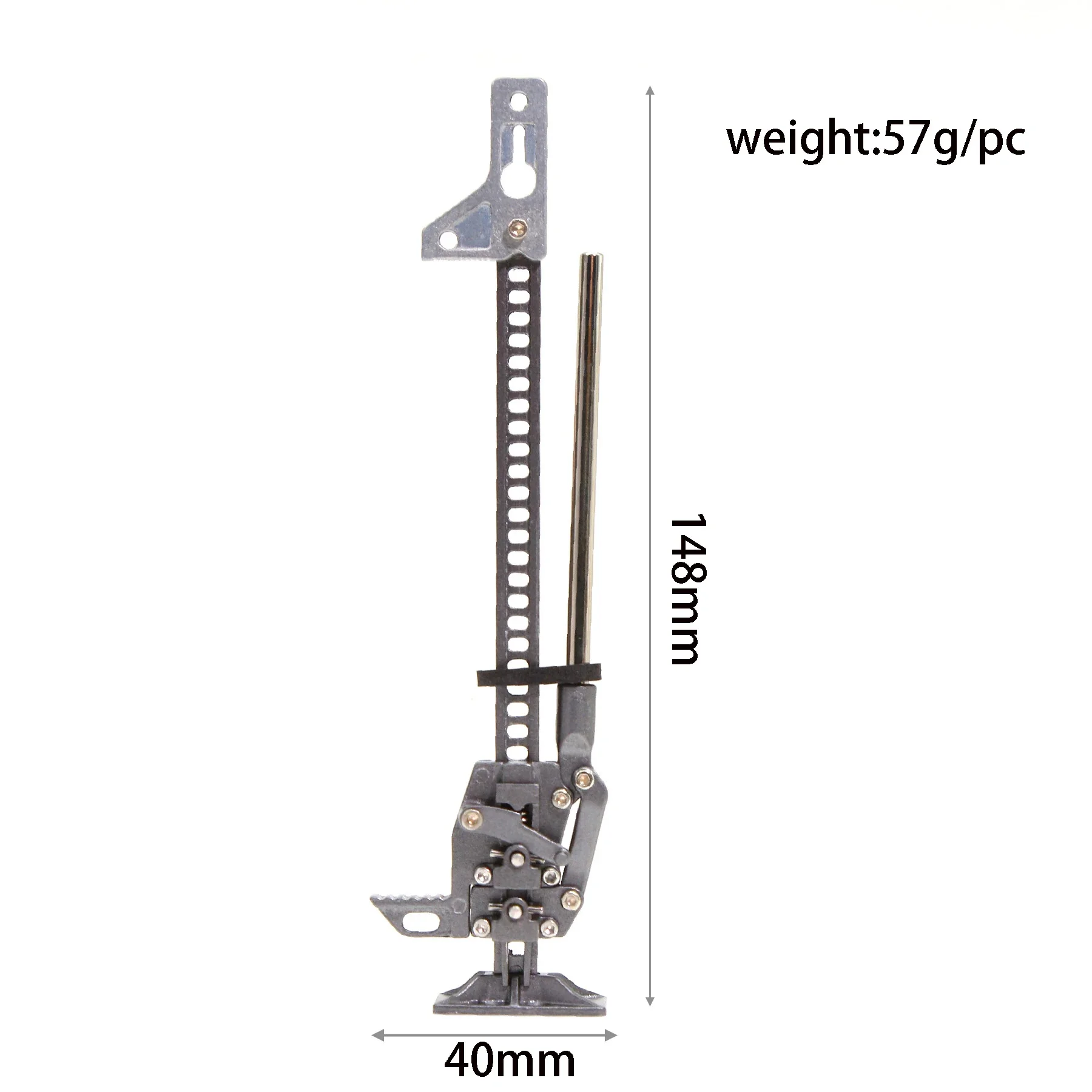 1/10 Scale Metal Sliding Jack Tool for RC Crawler - Compatible with Traxxas TRX4, RC4WD D90, Axial SCX10 II III, MST, Redcat