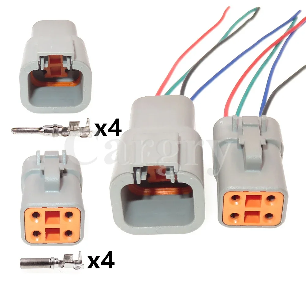 

1 Set 4P DTP04-4P DTP06-4S Car Engine Plastic Housing Sealed Plug AC Assembly Automobile Large Current Electric Cable Socket
