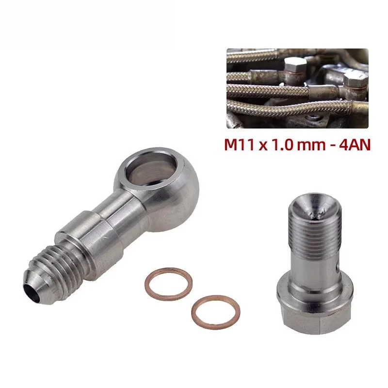 Modified Universal Fish Eye Hollow Oil Supply Screw M11x1.0mm To An4 Banjo Connector Oil Pipe Connector