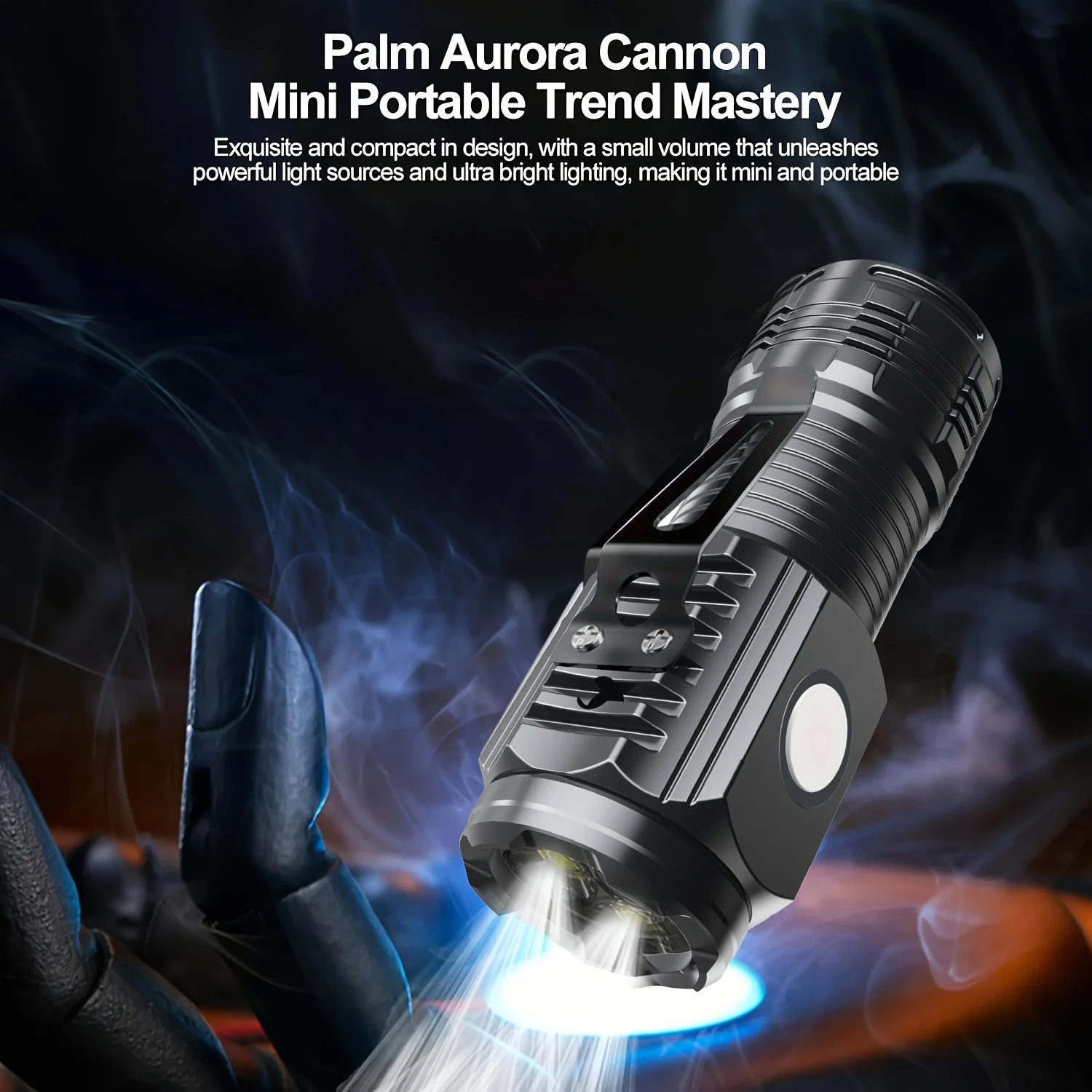 Mini LED Flashlight Rechargeable  Small Flashlights Powerful Max 2550 Lumens Pocket Flashlight with Clip for EDC ,Camping