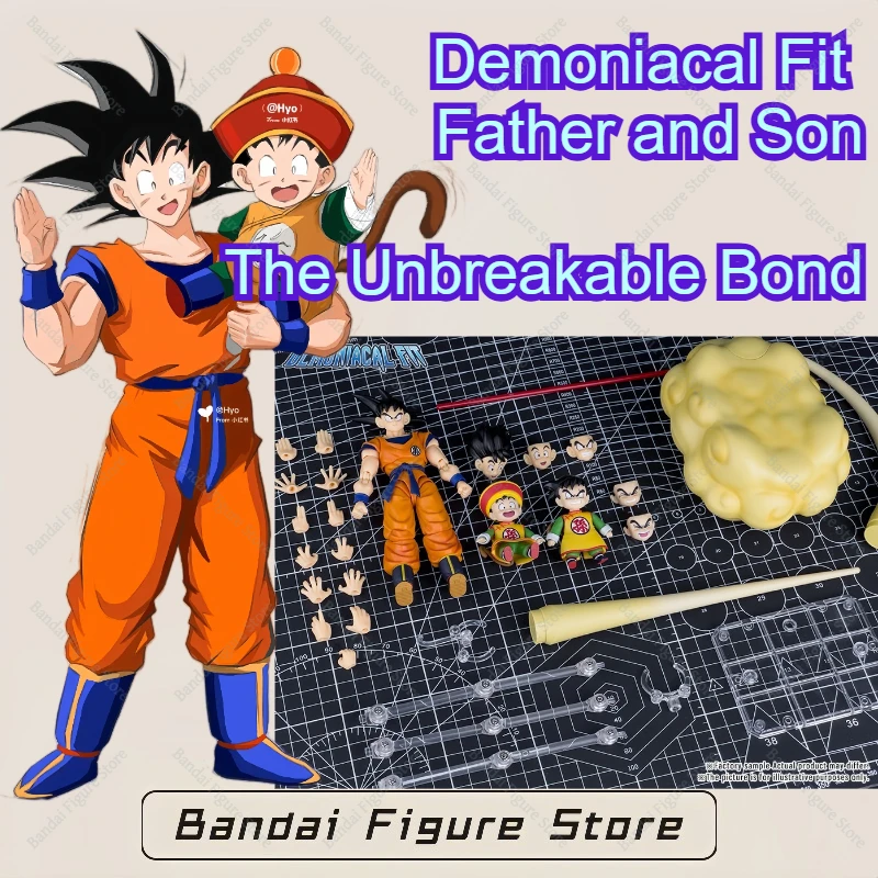 

New Original Demoniacal Fit Father and Son The Unbreakable Bond SHF Dragon Ball Goku Gohan Anime Action Figure Model Toy Gift