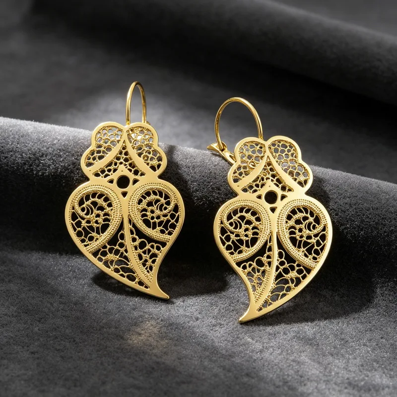 Kalen Exotische Portugiesische Vintage Durchbrochene Ohrringe Vintage Ethnische Damen-Accessoires Modeschmuck Party Weihnachtsgeschenke – Detail 4