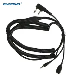 2pin V3 V6 V8 V1098a V5s Bluetooth Helmet Headset Special Connecting Cable K-Type for Baofeng Kenwood TYT Walkie-talkie Radio