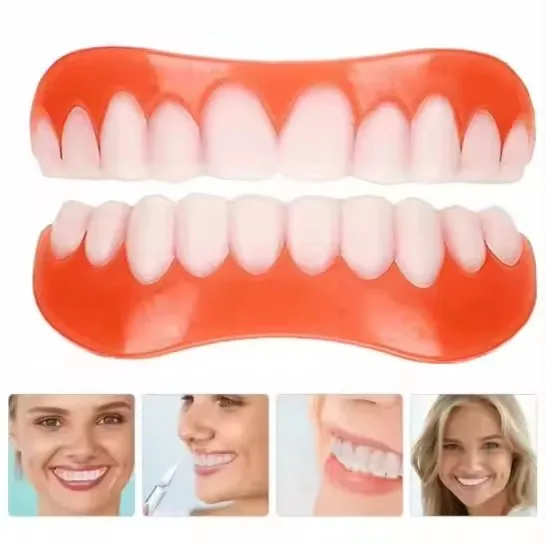 Silicone Denture Set For Men And Women Denture Silicone Liners High Elasticity Soft Denture Kit Teeth Upper And Lower Set