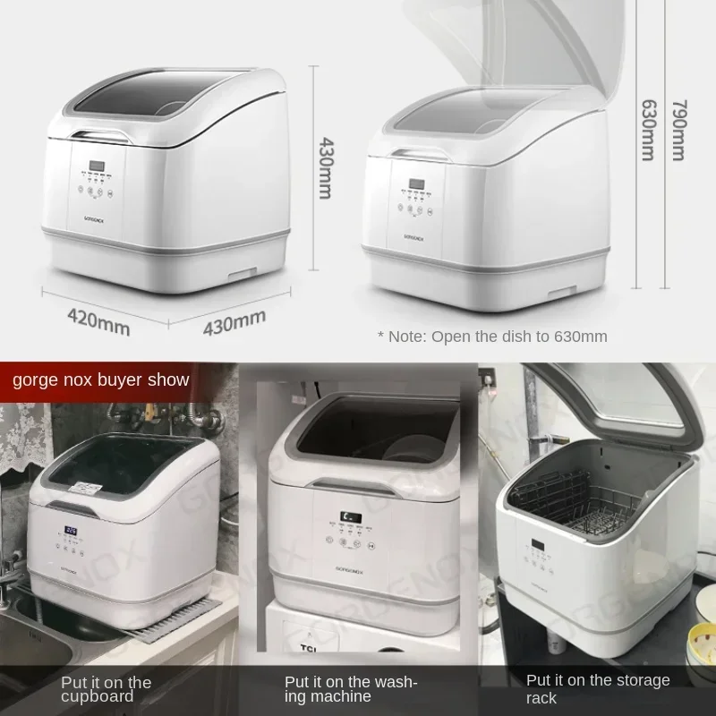 Dishwasher Automatic Home Desktop Dishwasher Small 4 Sets Sterilization Counter Top Dishwasher Mesa Small Appliances