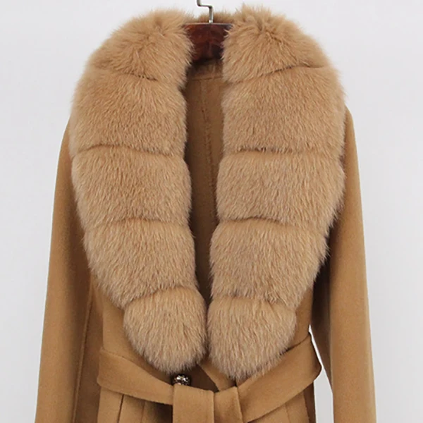 Luxury Real Fox Fur Shawl Scarf For Women Natural Fox Fur Collar Neck Warmer Winter Fashion Detachable Fur Collar For Overcoat