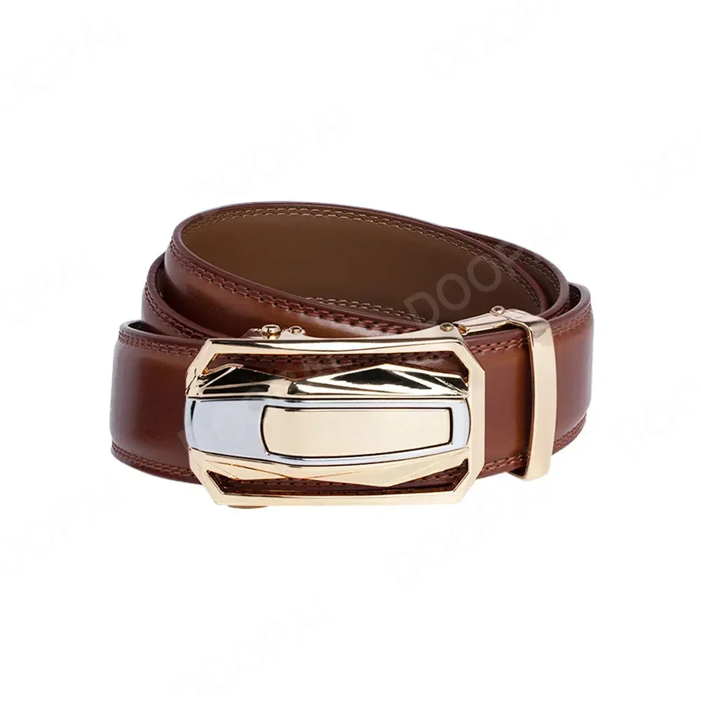 Männer Gürtel Aus Echtem Leder Kuh Strap Automatische Gürtel Sport Auto Marke Mode Automatische Schnalle Hüftgurt Schwarz Männlich Gürtel für Männer – Detail 15