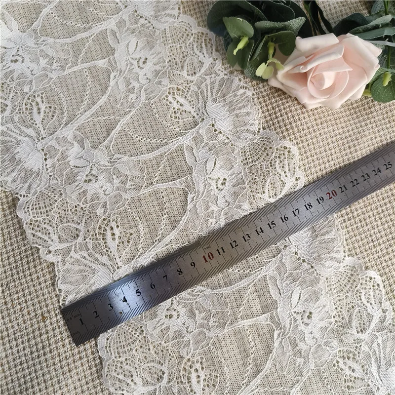 E6126 18.5cm wide DIY white lace accessory high-end wide skirt lace fabric edge hem fabric accessories