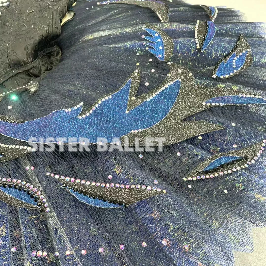 High-end private custom adult children Black Swan ballet TUTU dress performance competition dress women's costume