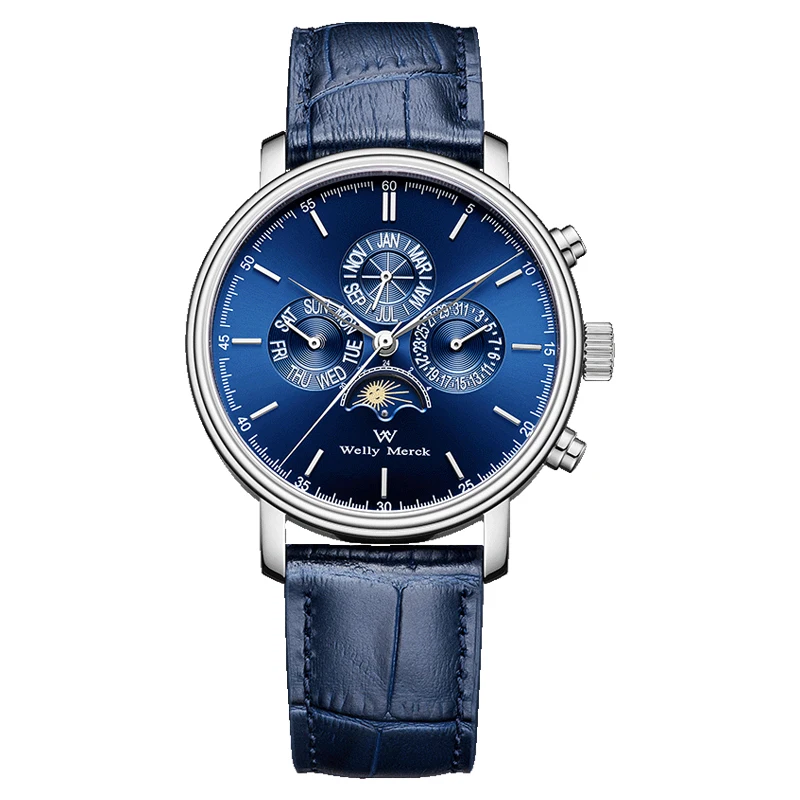 WM Watch Automatic Mechanical Watches 316L Stainless Steel Watch 40mm Sapphire Men Casual Dress Welly Merck Watch WM132