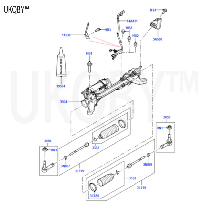 La nd Ro ve r Sp or t Ra ng e Ro ve r 2014 LR033534 Connector Assembly - Ball