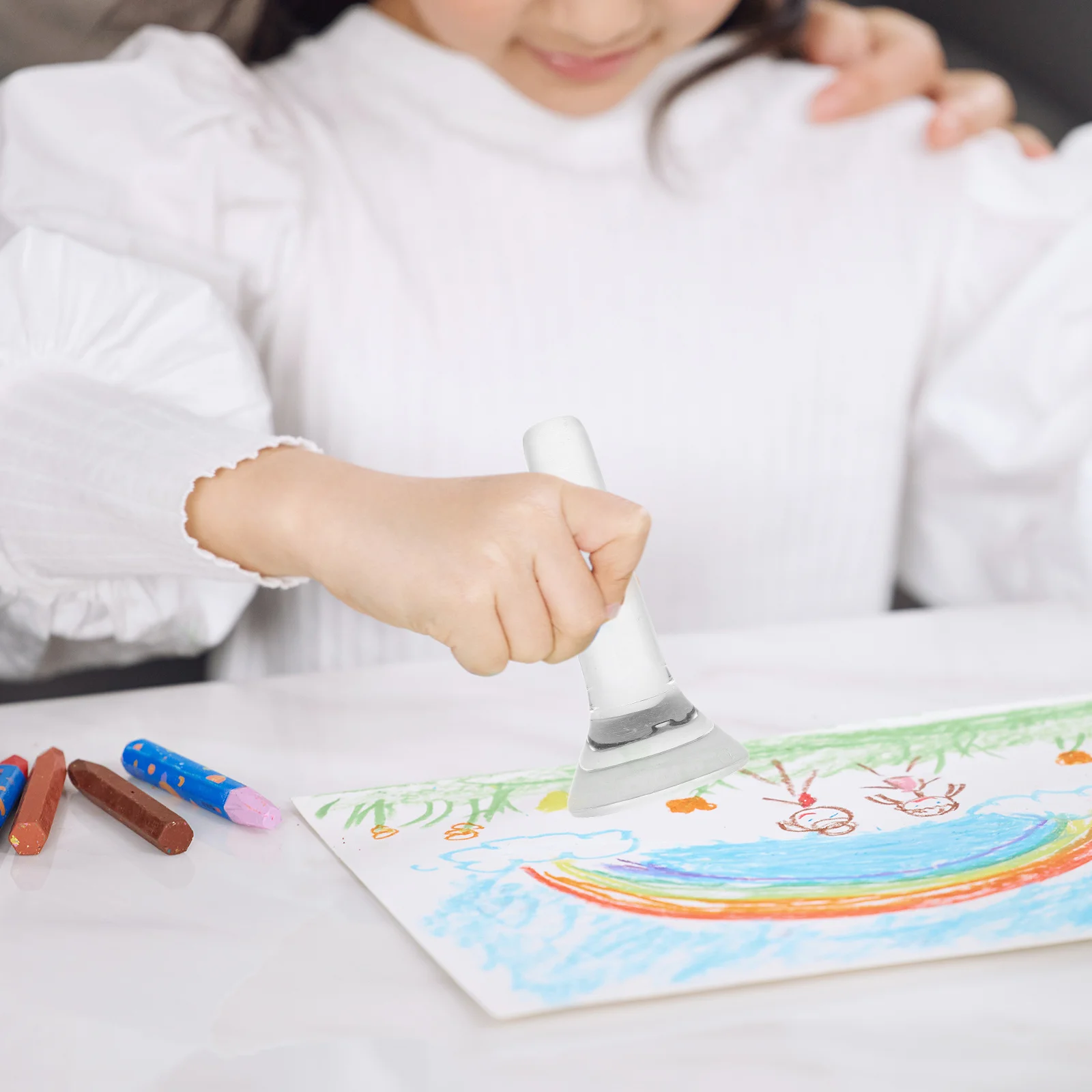 مختبر طحن مدقة دائم كريستال مسطح القاع الزجاج مولر قضيب لصباغ طحن لوازم الفن التدريس