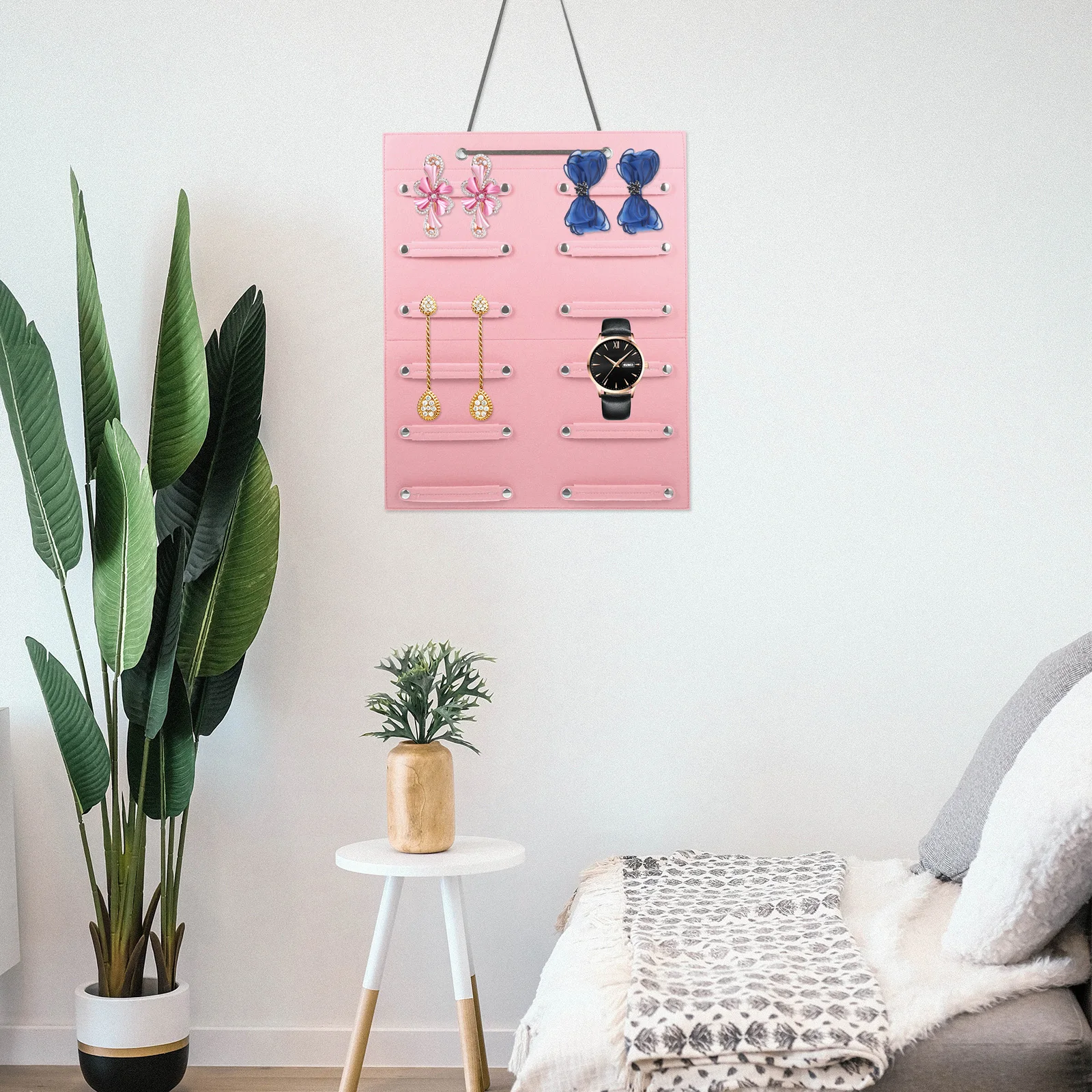 

Headb Storage Bag Felt Material Hanging Accessories ganizer Hair Bow Holder Display Pouch Home Decor Long Lasting Use