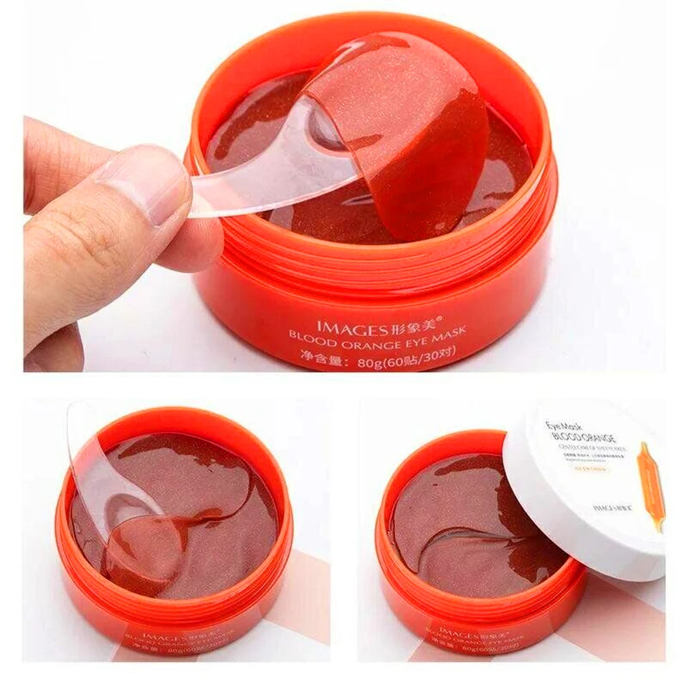 Hydrogel patches with red orange extract eye mask blood orange 60 PCs moisturizing nutrition images cosmetics eye patches