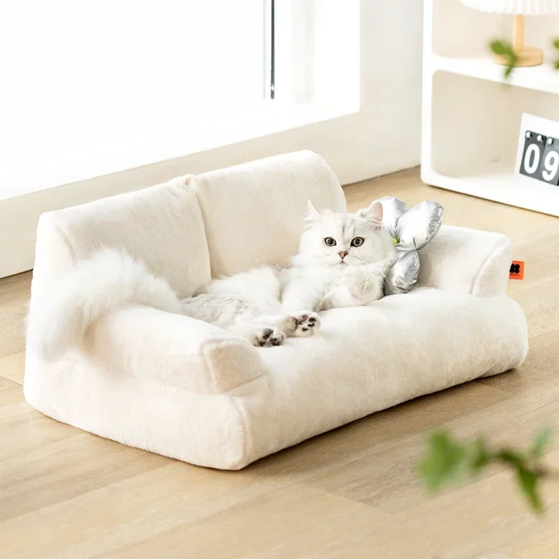 Luxury Fluffy Super Soft แมวแมว Nest สัตว์เลี้ยงรายการบทความเตียงโซฟาเฟอร์นิเจอร์ Lounger สุนัขแมวตะกร้า House