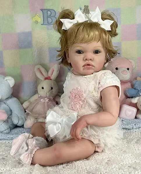 Customized Limited Supply 20inch Reborn Baby Chantal With Hand-Rooted Hair Already Finished Doll With Different Dress