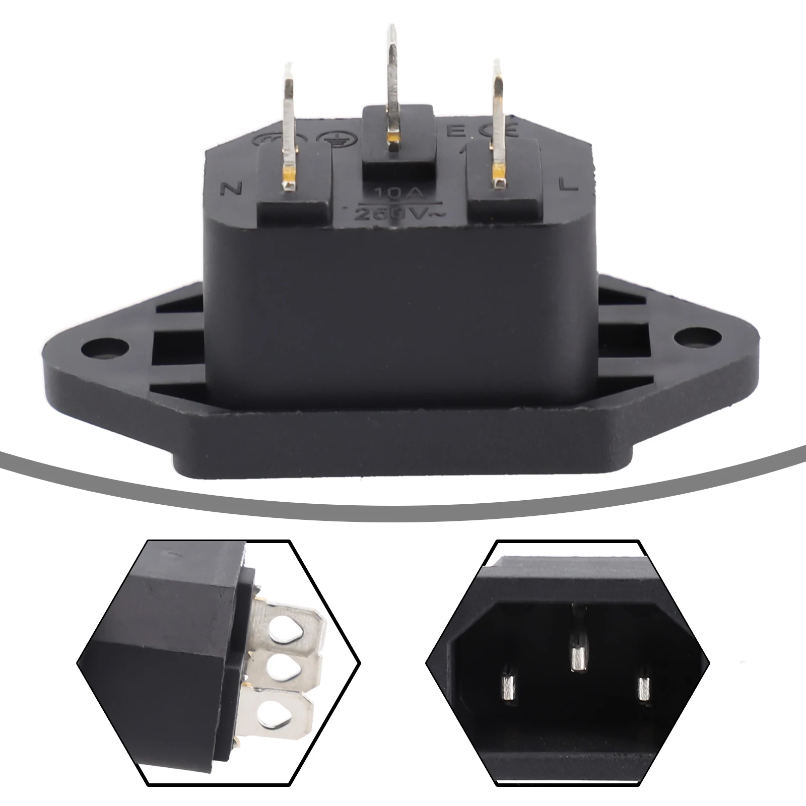 Electrical Outlets Plug Socket High Performance 250V 10A Charging Socket AC04 Power Male Female Connector with Built in Plug