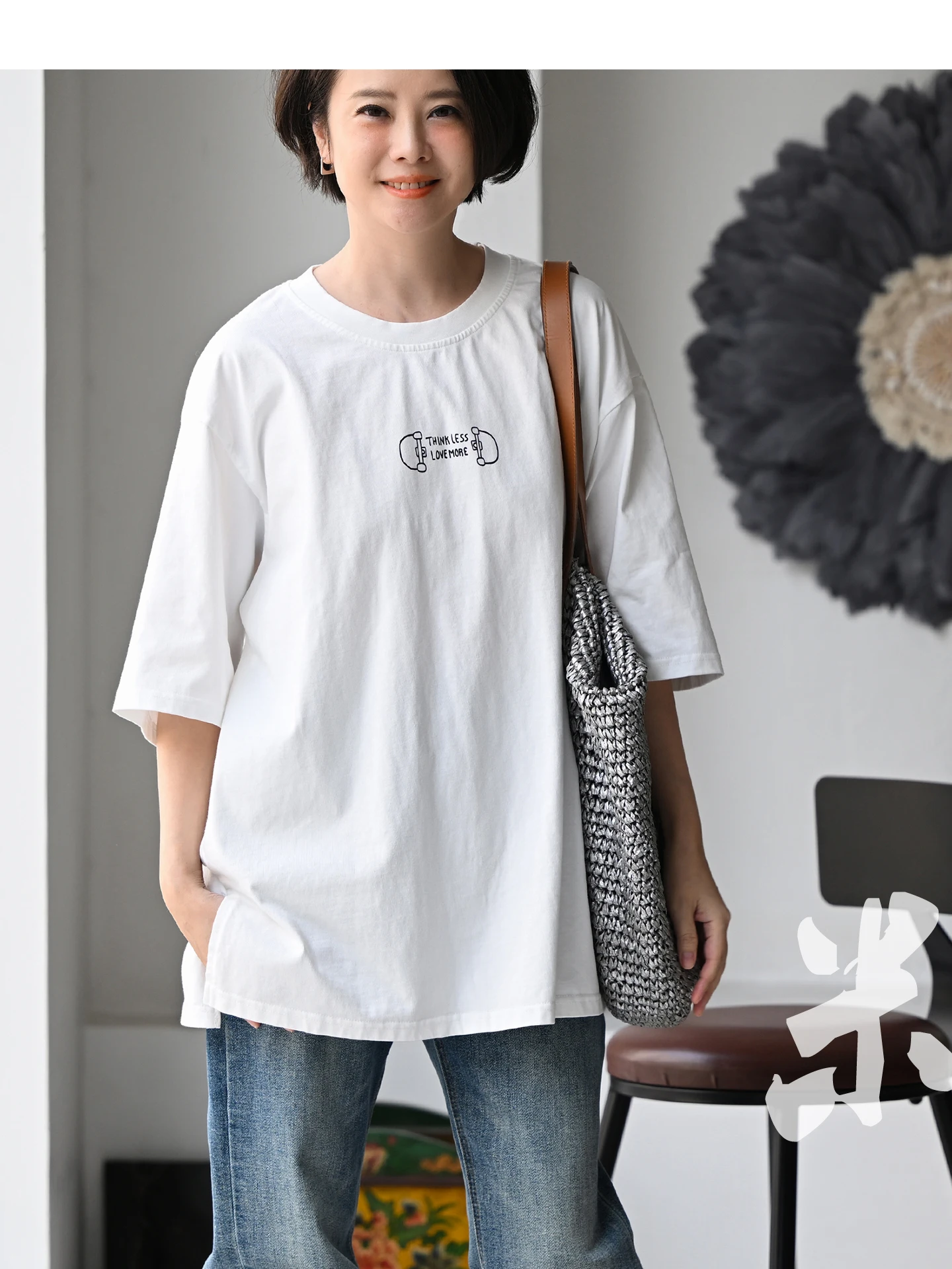 

Loose Fit Pure Cotton round Neck Short Sleeve Letter Print Casual T-Shirt Women Spring Season Breathable Comfortable Sweat Ab...