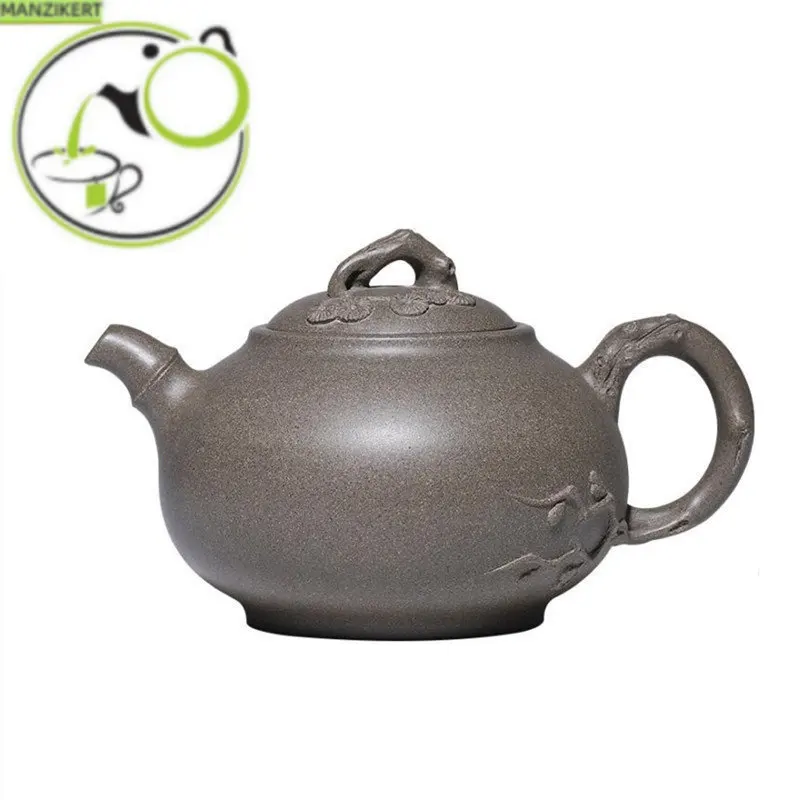 

200ml Chinese Yixing Purple Clay Teapots Famous Artists Handmade Tea Pot Raw Ore Green Section Mud Kettle High-end Zisha Tea Set