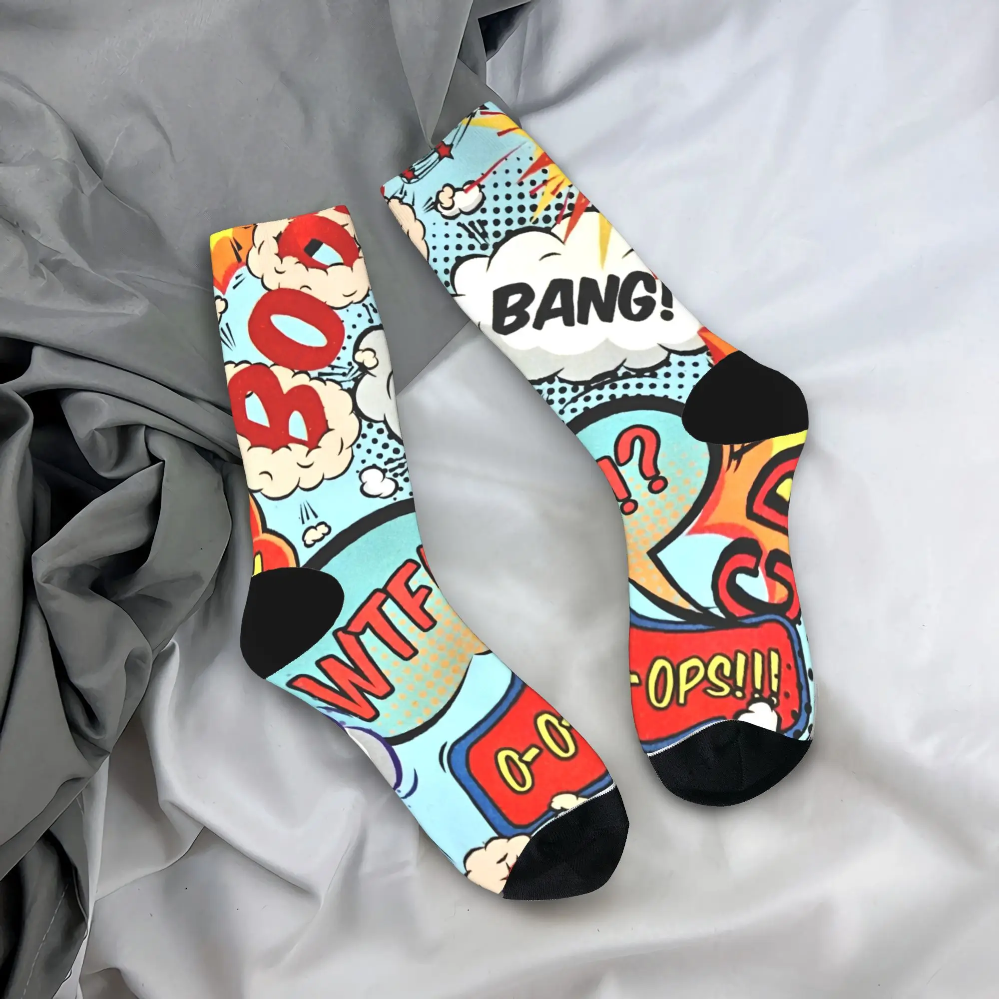 الهيب هوب بانج آرت أزياء كرة السلة الجوارب البوليستر الأوسط أنبوب الجوارب للنساء الرجال تنفس