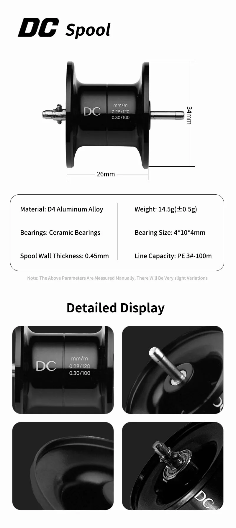 PURELURE ZANA MAX 10KG SV+DC Dual-Modus 7.3:1 Übersetzung Salzwasserbeständige Vollmetall 215g Macro Monster 10+1 Kugellager Baitcasting-Rolle – Detail 9