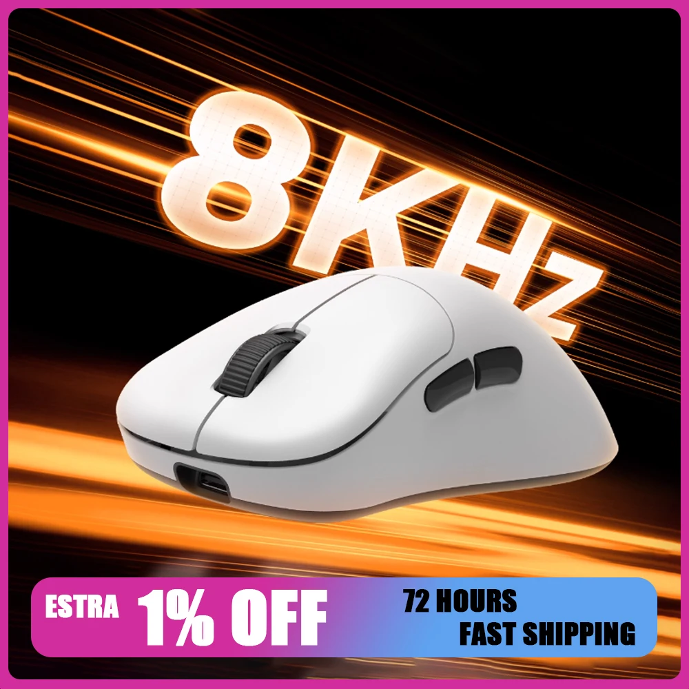 

Беспроводная мышь Rawm ER21 Pro, двухрежимная мышь, 8000 Гц, частота заката, Paw3950 Nordic52840, игровая мышь, легкие аксессуары для ПК