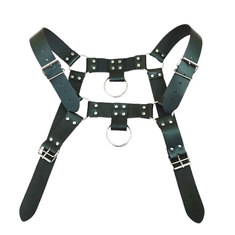 Nightclub Men's Sex Bondage Clothing Leather Alternative Binding Sm Props Supplies Male Slave Performance Straps