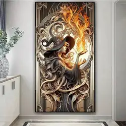 Diy Full Mosaic Art Diamond Paintings Big Size New 2024 Magic Witch Rhinestone Embroidery Woman 5d Cross Stitch Kits Home Decor