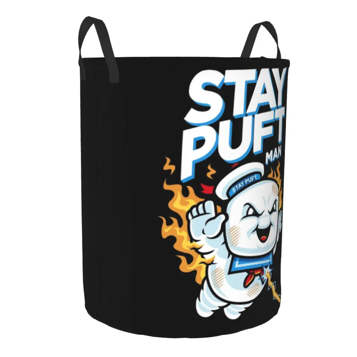 Custom Ghostbusters Stay-Puft Marshmallow Man Laundry Hamper Large Storage Basket Comic Movie Kids Nursery Toy Organizer