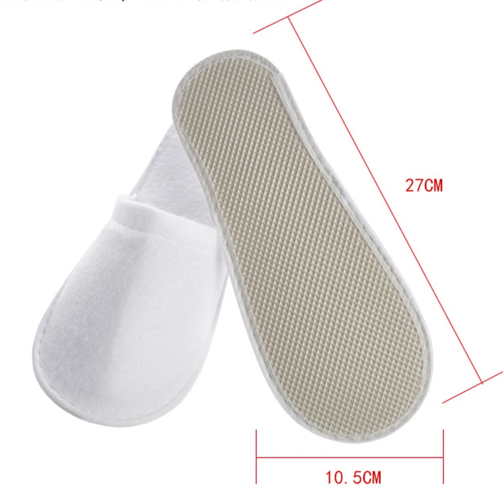 Zapatillas desechables con punta cerrada para hombre y mujer, pantuflas ultrafinas de felpa cepillada, antideslizantes, para Hotel y Casa, 40 pares