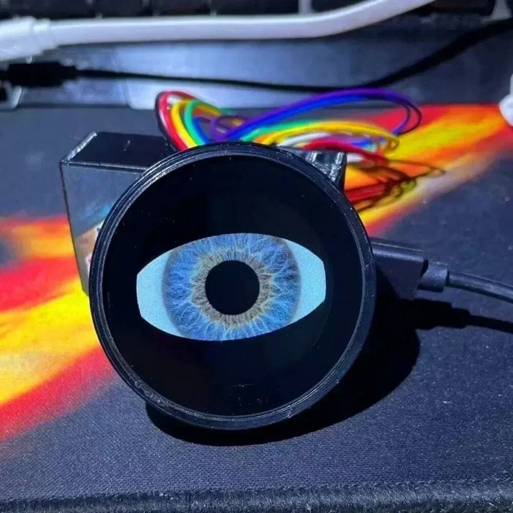 1 par nuevo tipo 12V LED rojo/verde/azul hielo 4 modelo ojos del diablo luz faro de coche luz de ósfera especial Kit de Control WiFi Acc