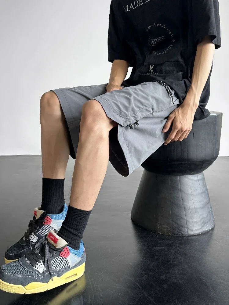 

New Chinese Sle Men's Summer orts Thin Loose Five-Part Straight Casual Mid-Pants Retro Sports Pants Breathable Lightweight