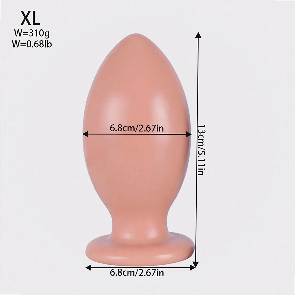 Large Caliber Anal Dilator Dildo Style Butt Plug Soft Skin-friendly Silicone Anus Expander Prostate & Private Area Stimulation view 5