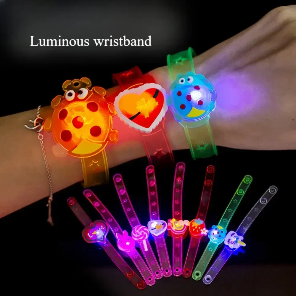 Cartoon Light Up Bracelet Creative Watch Glitter Small Toys Children\'s Gifts Festive Party Decorations Glow-in-the-dark Props