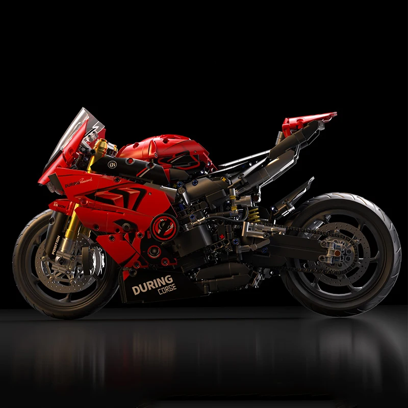 V4s Motorrad-Bausatz, Super-Rennmodell mit Ausstellungsständer, STEM-Spielzeug für Erwachsene und Jugendliche, perfekte Weihnachtsgeschenke – Detail 9