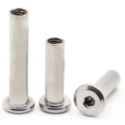 M3 M4 M5 M6 M8 M10 304 Stainless Steel Hex Hexagon Socket Head Furniture Rivet Connector Insert Joint Sleeve Nut