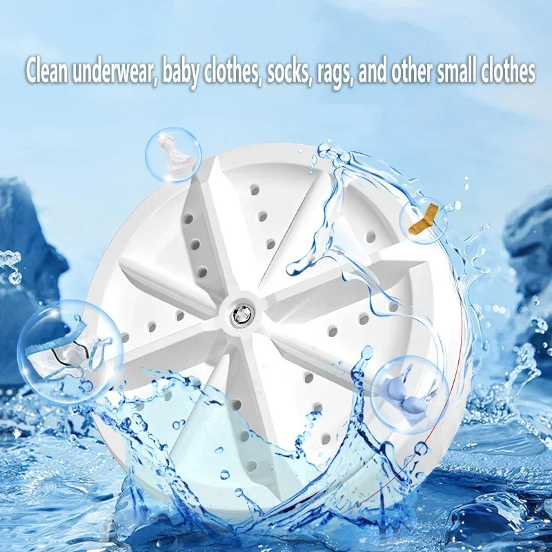 Three Gear timing Mini Portable Washing Machine USB Rotating Turbine Washing Machine Underwear Socks Washing Machine  Travel