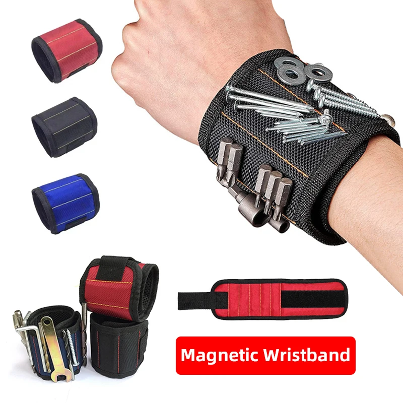 

Obelix Portable Magnetic Wristband Tool Bag Woodwork Electrician Wrist Belt Screws Drill Bits Holder Storage Repair Tool