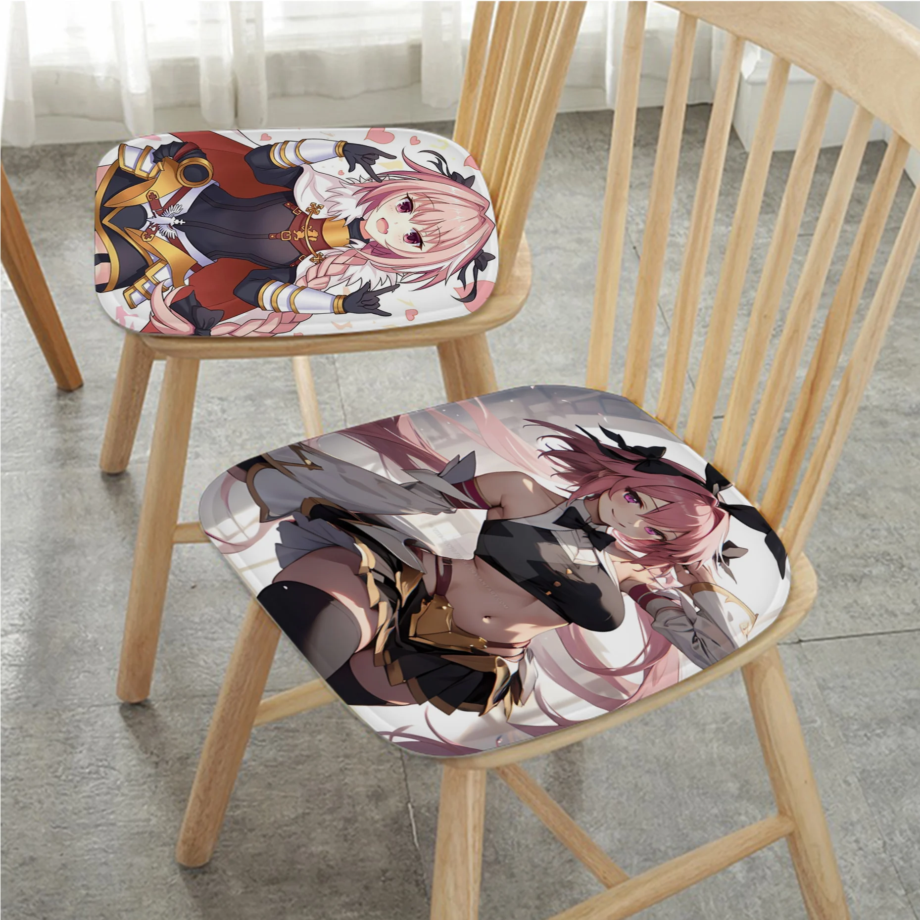 Fate Apocrypha Astolfo Cushion Mat Modern Minimalist Style Plush Cushion Home Back Cushion Soft Comfortable 50x50cm Outdoor Gard