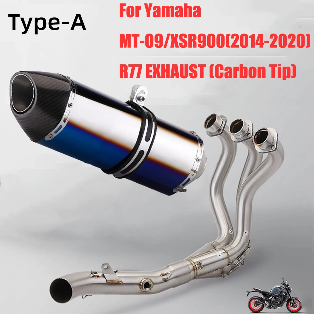 Motorcycle Exhaust Full Systems Escape Front Link Pipe Muffler For Yamaha MT09 2014-2020 FZ09 FJ09 TRACER900 XSR900GT  2016-2020 - view 5