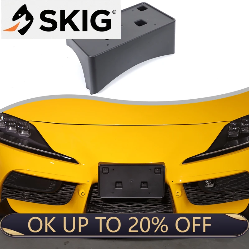 

ABS черный для Toyota GR Supra MK5 A90 2019-2025 Стайлинг автомобиля передний номерной знак аксессуары для внешней модификации автомобиля 1 шт.