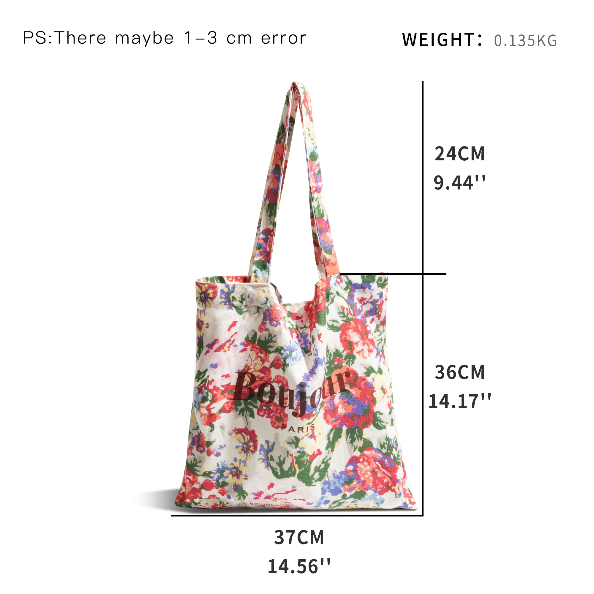 MABULA Broken Florals Canvas Tote Bag For Women Colorful Handbag Fashion Simple Casual Shoulder Purse Travel Vacation Summer Bag