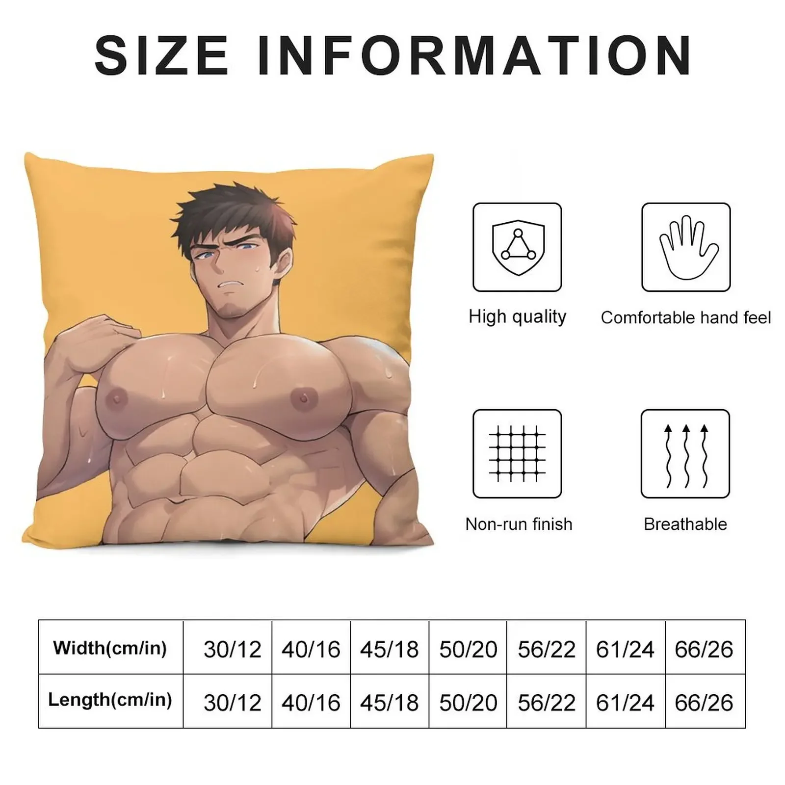 Shirtless Anime Boy Throw Pillow Couch Cushions covers for pillows pillow