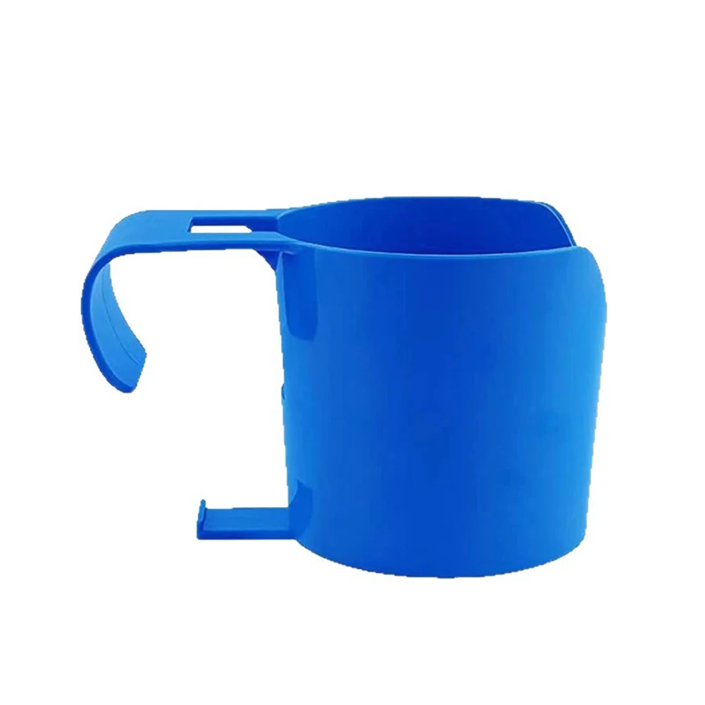Drill Poolside Cup Holder with Wall Clip and Base for Pool Edge Bathroom Terrace Beach RV and Outdoor Party Use