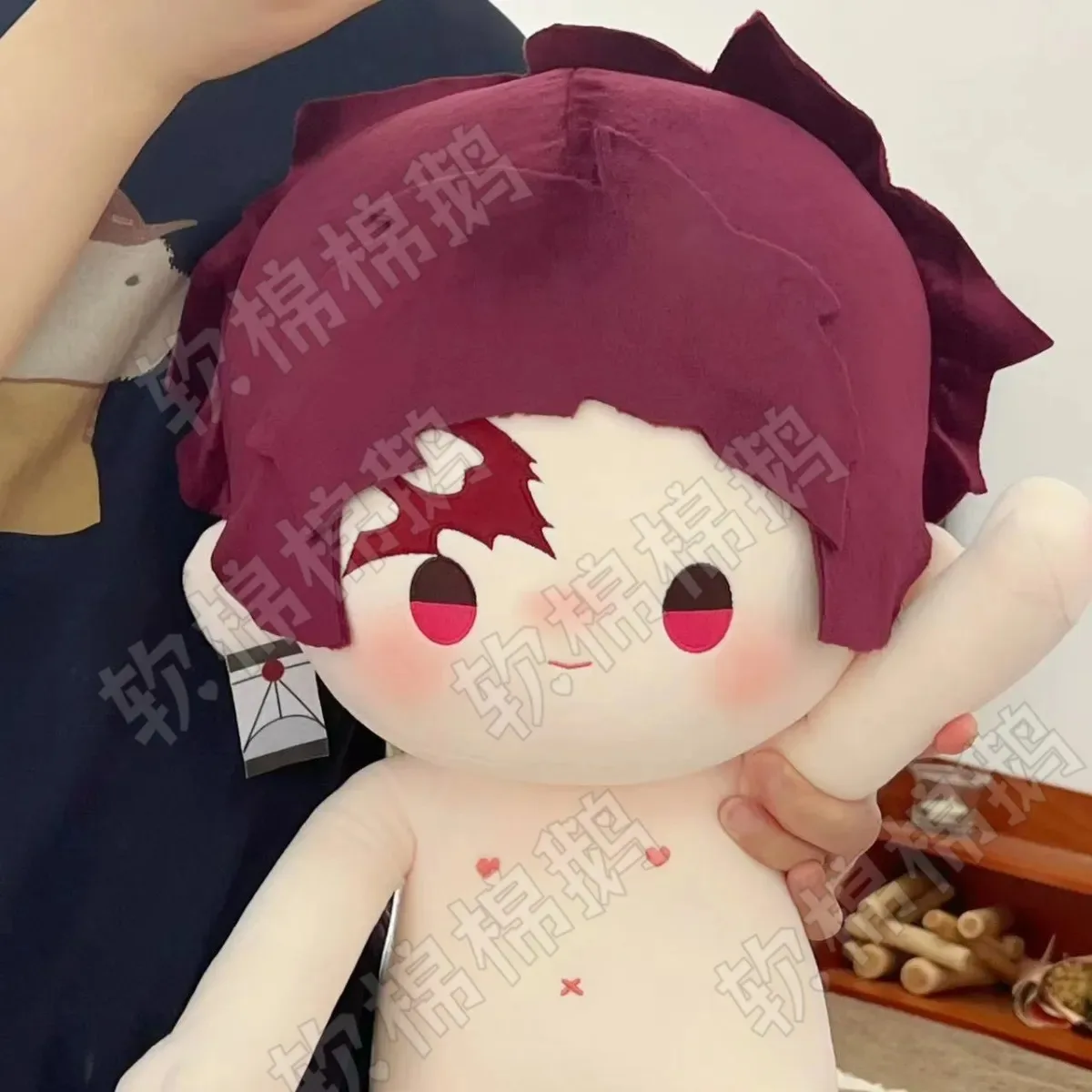 Anime 40CM Demon Slayer Kamado Tanjirou Cosplay Cartoon Dress UP Sitting Posture Soft Body Pillow Adorable Game Gift