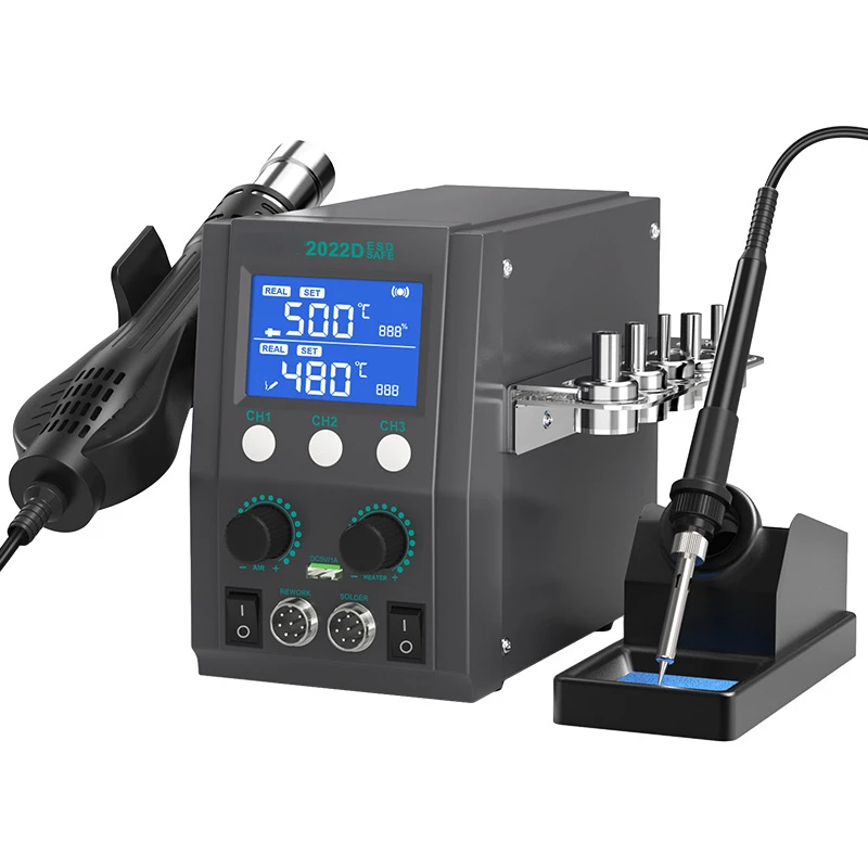 High power anti-static lead-free digital display three in one Heat gun desoldering platform for mobile phone maintenance